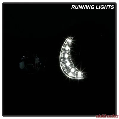 Spyder Auto DRL LED Black Projector Headlights for 2003-2006 Mercedes Benz W211 E-Class - PRO-YD-MBW21103-DRL-BK