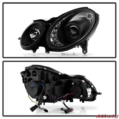 Spyder Auto DRL LED Black Projector Headlights for 2003-2006 Mercedes Benz W211 E-Class - PRO-YD-MBW21103-DRL-BK