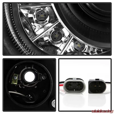 Spyder Auto DRL LED Black Projector Headlights for 2003-2006 Mercedes Benz W211 E-Class - PRO-YD-MBW21103-DRL-BK