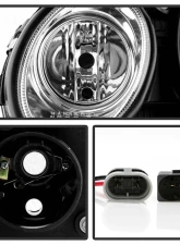 Spyder Auto DRL LED Chrome Projector Headlights for Mercedes Benz W211 E-Class 2003-2006                                     - PRO-YD-MBW21103-DRL-C - Image 4