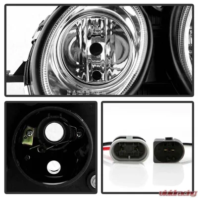 Spyder Auto DRL LED Chrome Projector Headlights for Mercedes Benz W211 E-Class 2003-2006 - PRO-YD-MBW21103-DRL-C