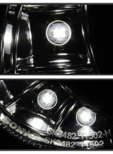 Spyder Auto DRL LED Chrome Projector Headlights for Mercedes Benz W211 E-Class 2003-2006                                     - PRO-YD-MBW21103-DRL-C - Image 9