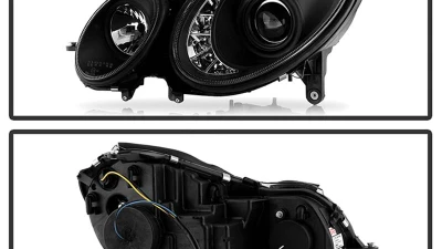 Spyder Auto Black DRL Projector Headlights for 2007-2008 Mercedes Benz E63 AMG H7                                     - PRO-YD-MBW21107-DRL-BK - Image 2
