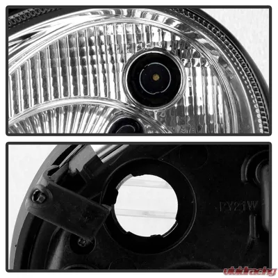 Spyder Auto DRL LED Chrome Projector Headlights for Mercedes Benz W211 E-Class 2007-2009 - PRO-YD-MBW21107-DRL-C