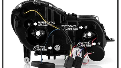 Spyder Auto DRL LED Chrome Projector Headlights for Mercedes Benz W211 E-Class 2007-2009                                     - PRO-YD-MBW21107-DRL-C - Image 7