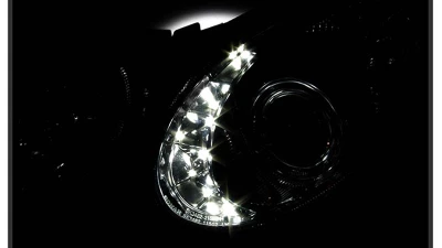 Spyder Auto DRL LED Chrome Projector Headlights for Mercedes Benz W211 E-Class 2007-2009                                     - PRO-YD-MBW21107-DRL-C - Image 9