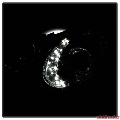 Spyder Auto DRL LED Chrome Projector Headlights for Mercedes Benz W211 E-Class 2007-2009 - PRO-YD-MBW21107-DRL-C