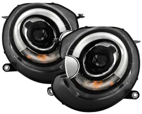 Spyder Auto Black DRL Projector Headlights for Mini Cooper S R56 2007-2013 Halogen