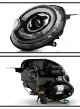 Spyder Auto Black DRL Projector Headlights for Mini Cooper S R56 2007-2013 Halogen                                     - PRO-YD-MC07-DRL-BK - Image 2