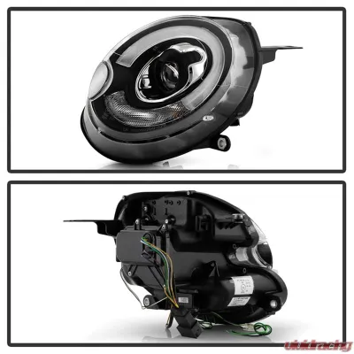 Spyder Auto Black DRL Projector Headlights for Mini Cooper S R56 2007-2013 Halogen - PRO-YD-MC07-DRL-BK
