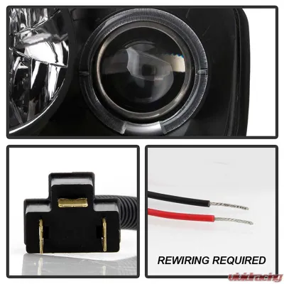 Spyder Auto Halo Black Projector Headlights for Mitsubishi Eclipse 2000-2005 - PRO-YD-ME00-HL-BK