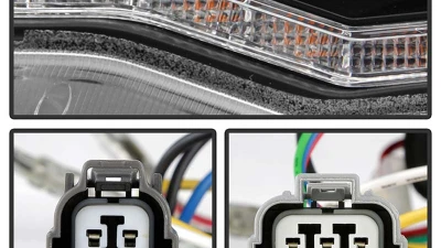 Spyder Auto Signature Projector Headlights Xenon/HID Black for Mitsubishi Lancer EVO 10 2008-2017                                     - PRO-YD-ML08V2HIDSI-SEQ-BK - Image 5