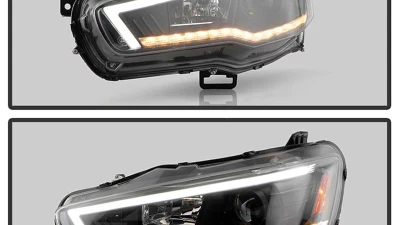 Spyder Auto Signature Projector Headlights Xenon/HID Black for Mitsubishi Lancer EVO 10 2008-2017                                     - PRO-YD-ML08V2HIDSI-SEQ-BK - Image 9