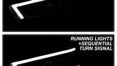 Spyder Auto Signature Projector Headlights Black Halogen for Mitsubishi Lancer EVO 10 2008-2017                                     - PRO-YD-ML08V2SI-SEQ-BK - Image 11