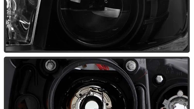 Spyder Auto Signature Projector Headlights Black Halogen for Mitsubishi Lancer EVO 10 2008-2017                                     - PRO-YD-ML08V2SI-SEQ-BK - Image 3