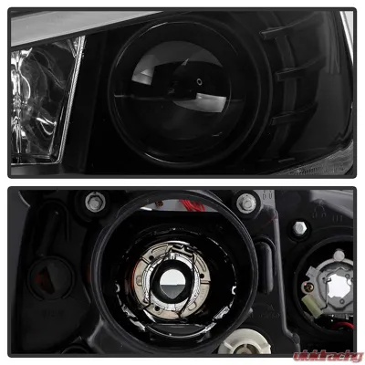 Spyder Auto Signature Projector Headlights Black Halogen for Mitsubishi Lancer EVO 10 2008-2017 - PRO-YD-ML08V2SI-SEQ-BK