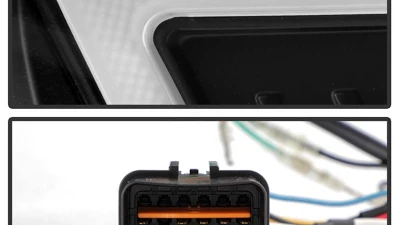 Spyder Auto Signature Projector Headlights Black Halogen for Mitsubishi Lancer EVO 10 2008-2017                                     - PRO-YD-ML08V2SI-SEQ-BK - Image 4