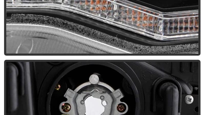 Spyder Auto Signature Projector Headlights Black Halogen for Mitsubishi Lancer EVO 10 2008-2017                                     - PRO-YD-ML08V2SI-SEQ-BK - Image 5