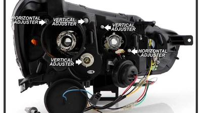 Spyder Auto Signature Projector Headlights Black Halogen for Mitsubishi Lancer EVO 10 2008-2017                                     - PRO-YD-ML08V2SI-SEQ-BK - Image 7