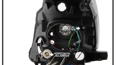 Spyder Auto Black DRL Projector Headlights with HID Lights for Nissan 350Z 1996-2008                                     - PRO-YD-N350Z06-HID-DRL-BK - Image 8