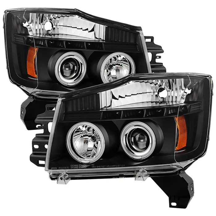 Spyder Auto CCFL LED Black Projector HeadLights Nissan Titan Armada 2004-2007 - PRO-YD-NTI04-CCFL-BK