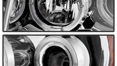 Spyder Auto Halo LED Chrome Projector Headlights for Nissan Titan Armada 2004-2007                                     - PRO-YD-NTI04-HL-C - Image 3