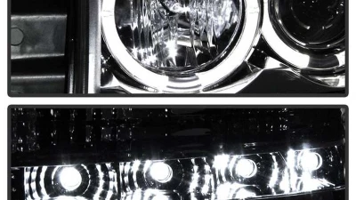 Spyder Auto Halo LED Chrome Projector Headlights for Nissan Titan Armada 2004-2007                                     - PRO-YD-NTI04-HL-C - Image 6