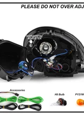 Spyder Auto Projector Headlights DRL LED Black for Porsche 987 Boxster Cayman 2005-2008                                     - PRO-YD-P98705-HID-DRL-BK - Image 6
