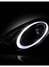 Spyder Auto Projector Headlights DRL LED Black for Porsche 987 Boxster Cayman 2005-2008                                     - PRO-YD-P98705-HID-DRL-BK - Image 7