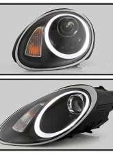Spyder Auto Projector Headlights DRL LED Black for Porsche 987 Boxster Cayman 2005-2008                                     - PRO-YD-P98705-HID-DRL-BK - Image 8