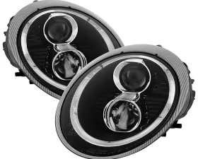 Spyder Auto Black LED DRL Projector Headlights for Porsche 997 TT/GT2 2007-2009