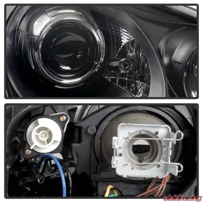 Spyder Auto Black LED DRL Projector Headlights for Porsche 955 Cayenne 2002-2007 - PRO-YD-PCAY03-HID-DRL-BK