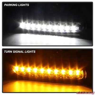 Spyder Auto Black LED DRL Projector Headlights for Porsche 955 Cayenne 2002-2007 - PRO-YD-PCAY03-HID-DRL-BK