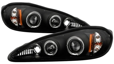 Spyder Auto Black LED Halo Projector Headlights for Pontiac Grand Am 1999-2004, H1/9006                                     - PRO-YD-PGAM99-HL-BK - Image 11