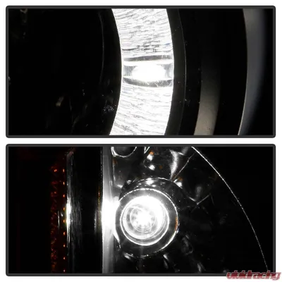 Spyder Auto Black LED Halo Projector Headlights for Pontiac Grand Am 1999-2004, H1/9006 - PRO-YD-PGAM99-HL-BK