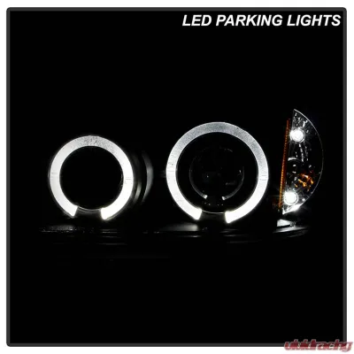 Spyder Auto Black LED Halo Projector Headlights for Pontiac Grand Am 1999-2004, H1/9006 - PRO-YD-PGAM99-HL-BK