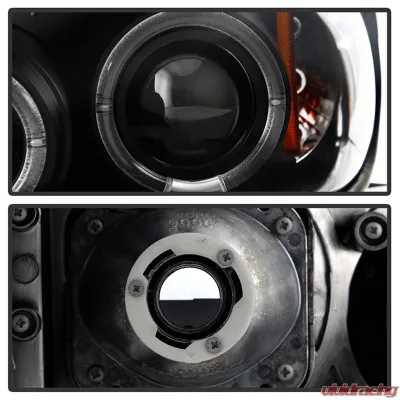 Spyder Auto Black LED Halo Projector Headlights for Pontiac Grand Am 1999-2004, H1/9006 - PRO-YD-PGAM99-HL-BK