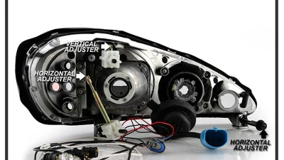 Spyder Auto Black LED Halo Projector Headlights for Pontiac Grand Am 1999-2004, H1/9006                                     - PRO-YD-PGAM99-HL-BK - Image 7