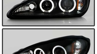 Spyder Auto Black LED Halo Projector Headlights for Pontiac Grand Am 1999-2004, H1/9006                                     - PRO-YD-PGAM99-HL-BK - Image 8
