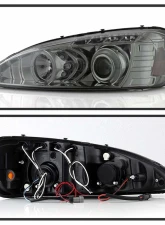 Spyder Auto Smoke LED Halo Projector Headlights for Pontiac Grand Prix 2004-2008                                     - PRO-YD-PGP04-HL-SMC - Image 2
