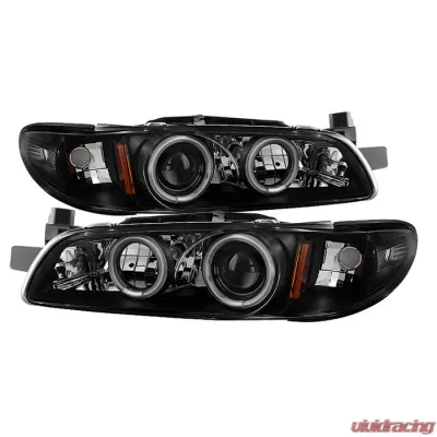 Spyder Auto Black 1-Piece CCFL Halo Projector Headlights for Pontiac Grand Prix 1997-2003 - PRO-YD-PGP97-1PC-CCFL-BK