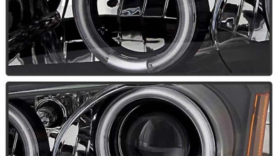 Spyder Auto Black 1-Piece CCFL Halo Projector Headlights for Pontiac Grand Prix 1997-2003                                     - PRO-YD-PGP97-1PC-CCFL-BK - Image 3