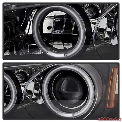 Spyder Auto Black 1-Piece CCFL Halo Projector Headlights for Pontiac Grand Prix 1997-2003 - PRO-YD-PGP97-1PC-CCFL-BK