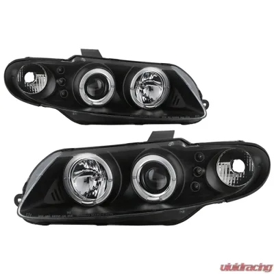 Spyder Auto Halo LED Black Projector Headlights for Pontiac GTO 2004-2006 - PRO-YD-PGTO04-HL-BK