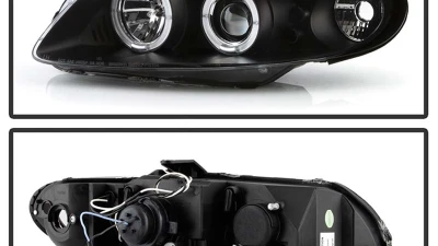 Spyder Auto Halo LED Black Projector Headlights for Pontiac GTO 2004-2006                                     - PRO-YD-PGTO04-HL-BK - Image 2