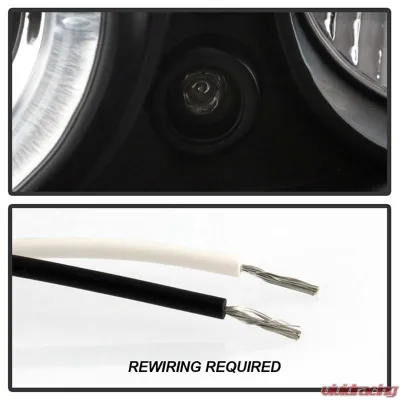 Spyder Auto Halo LED Black Projector Headlights for Pontiac GTO 2004-2006 - PRO-YD-PGTO04-HL-BK