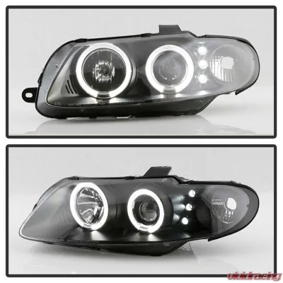 Spyder Auto Halo LED Black Projector Headlights for Pontiac GTO 2004-2006 - PRO-YD-PGTO04-HL-BK