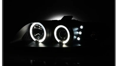 Spyder Auto Halo LED Black Projector Headlights for Pontiac GTO 2004-2006                                     - PRO-YD-PGTO04-HL-BK - Image 8
