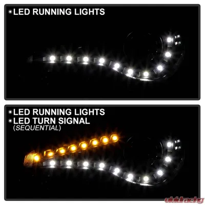 Spyder Auto Black DRL LED Projector Headlights for Scion FRS 2013-2014 - PRO-YD-SFRS12-BK