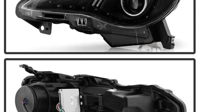 Spyder Auto Black DRL LED Projector Headlights for Scion FRS 2013-2014                                     - PRO-YD-SFRS12-BK - Image 2